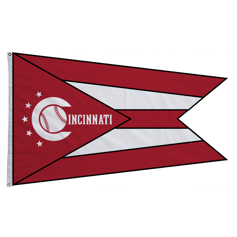 Cincinnati Reds Ohio Flag - The Flag Lady