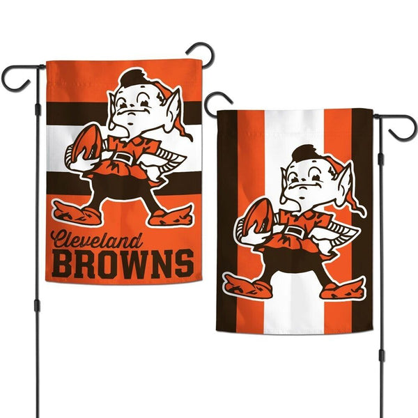 Cleveland Browns "Brownie" 2 - Sided Garden Flag 12"x18" - The Flag Lady