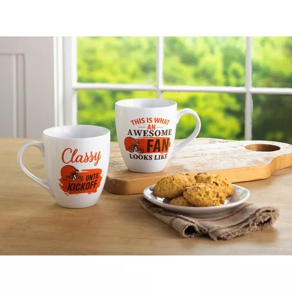 Cleveland Browns Ceramic Cup O'Java 17 oz Gift Set - The Flag Lady