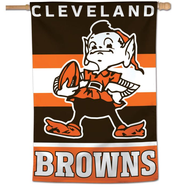 Cleveland Browns / Classic Logo Retro Vertical Flag 28" x 40" - The Flag Lady