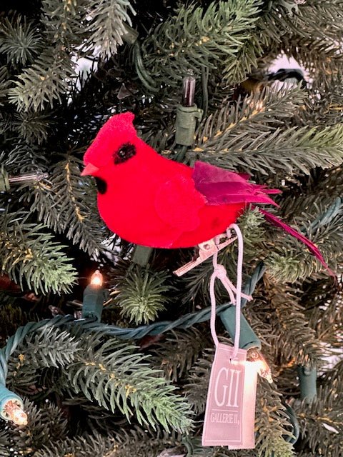 Clip on Cardinal Ornament - The Flag Lady