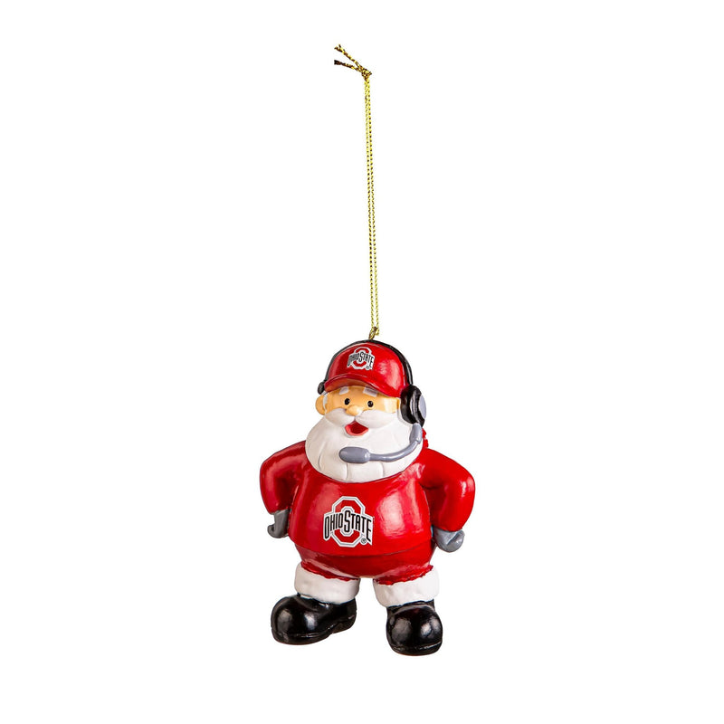 Coach Santa Ornament, Ohio State University - The Flag Lady