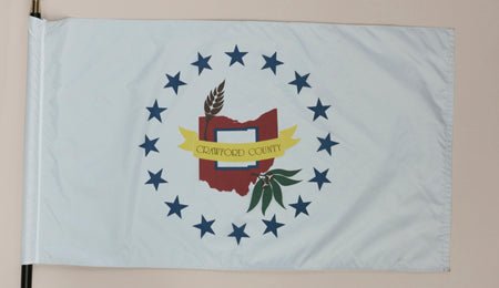 Crawford County Ohio Flag - 3x5 Feet - The Flag Lady