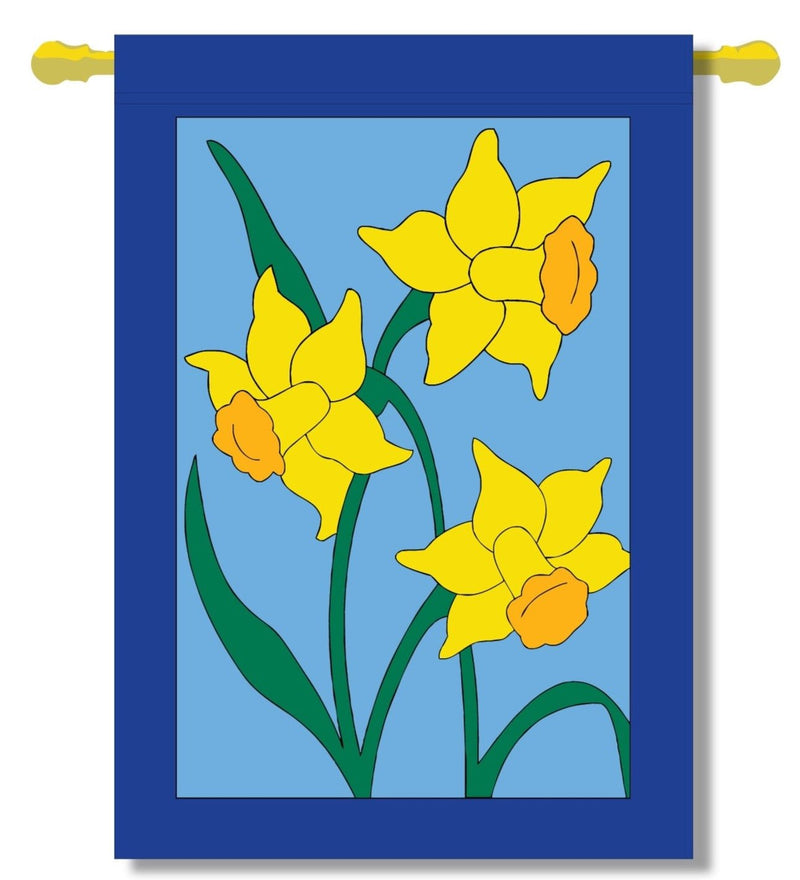 Daffodils Banner Flag 28 x 40 inch Flowers, Spring, Summer - The Flag Lady