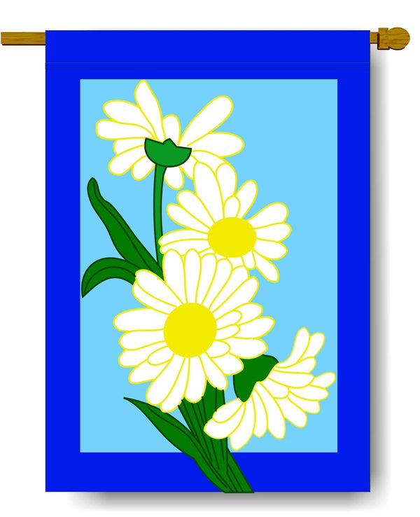 Daisy Splendor Banner Flag 28 x 40 inch Flowers, Spring, Summer - The Flag Lady