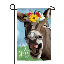 Donkey Friend Garden Burlap Flag - The Flag Lady