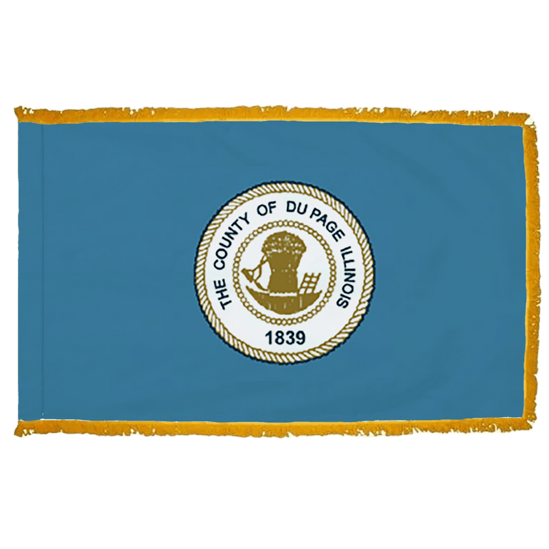 DuPage County Illinois Flag - 3x5ft Indoor w/Fringe - The Flag Lady