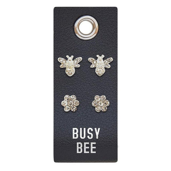 Earrings Silver - Busy Bee - The Flag Lady