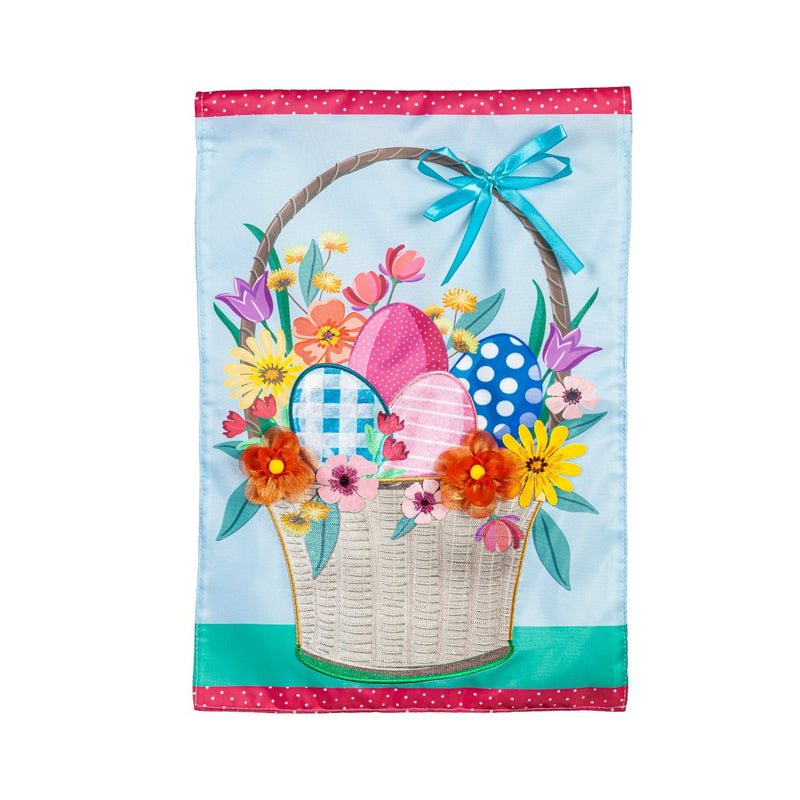 Easter Basket Applique Garden Flag - The Flag Lady