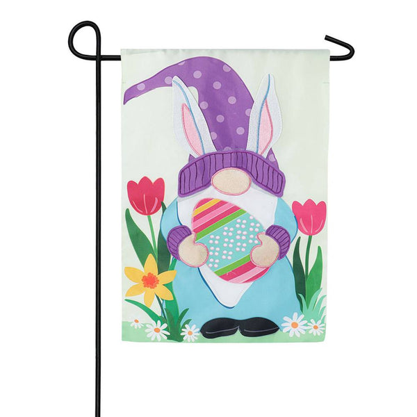 Easter Gnome Bunny Ears Garden Flag - The Flag Lady