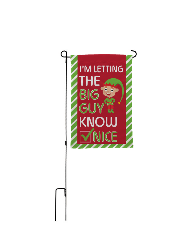 Elf on the Shelf "Naughty or Nice" Garden Flag - The Flag Lady