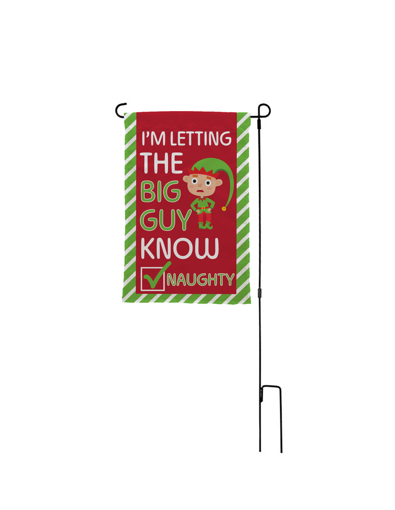 Elf on the Shelf "Naughty or Nice" Garden Flag - The Flag Lady