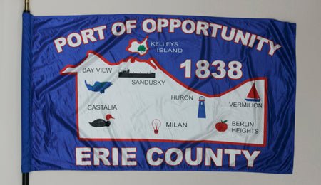 Erie County Ohio Flag - 3x5 Feet - The Flag Lady