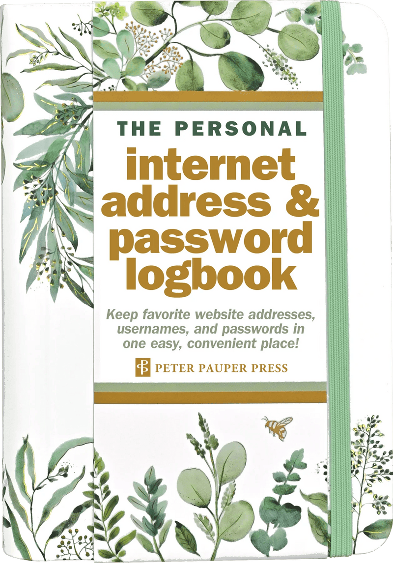 Eucalyptus Internet Address & Password Logbook - The Flag Lady