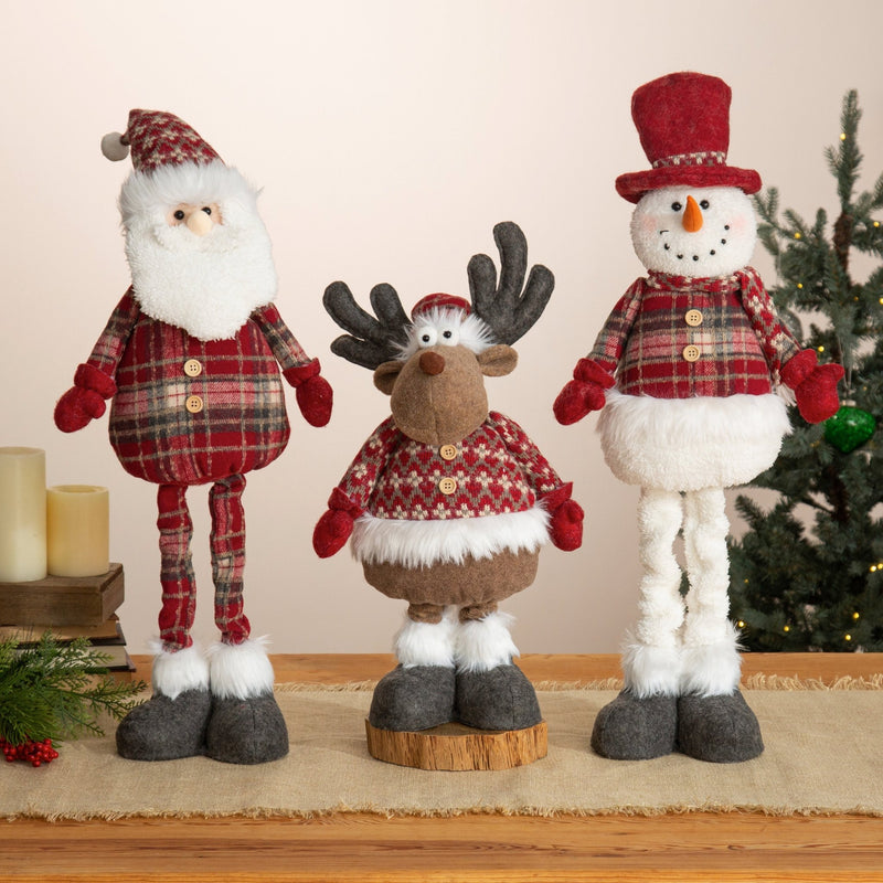 Fabric Christmas Reindeer Table Décor with Telescopic Legs - The Flag Lady