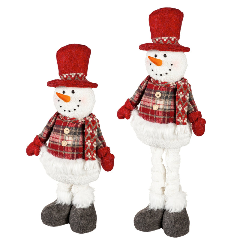 Fabric Christmas Snowman Table Décor with Telescopic Legs - The Flag Lady