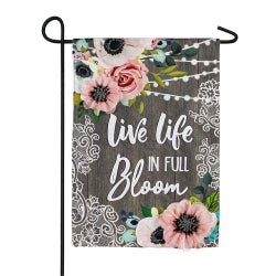 Farmhouse Bloom Linen Garden Flag - The Flag Lady