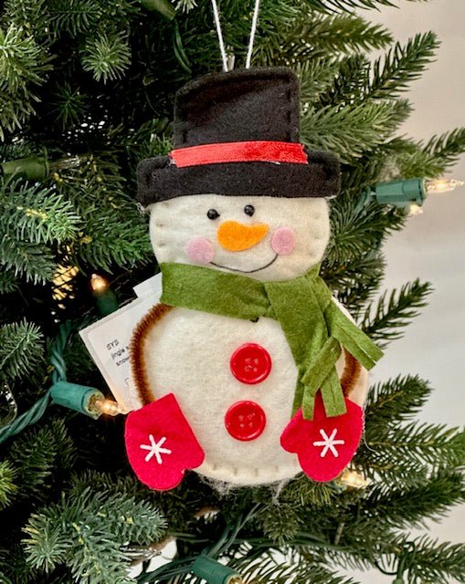 Felt Snowman Ornament - The Flag Lady