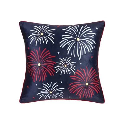 Fireworks LED Light - Up Throw Pillow - The Flag Lady