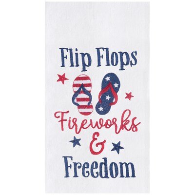 Flip Flops, Fireworks Towel - The Flag Lady