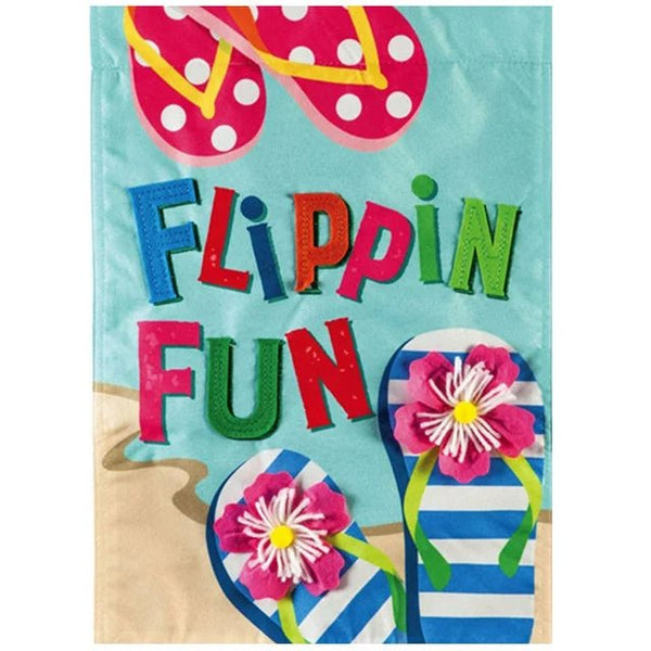 Flippin' Fun Linen Garden Flag - The Flag Lady