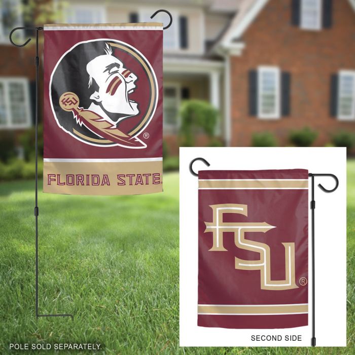 FLORIDA STATE SEMINOLES GARDEN FLAGS 2 SIDED 12.5" X 18" - The Flag Lady