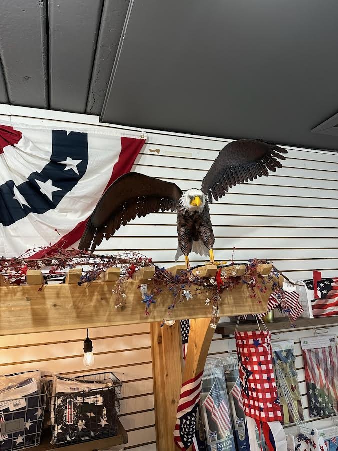 Flying American Eagle in Metal 40x18 inches - The Flag Lady