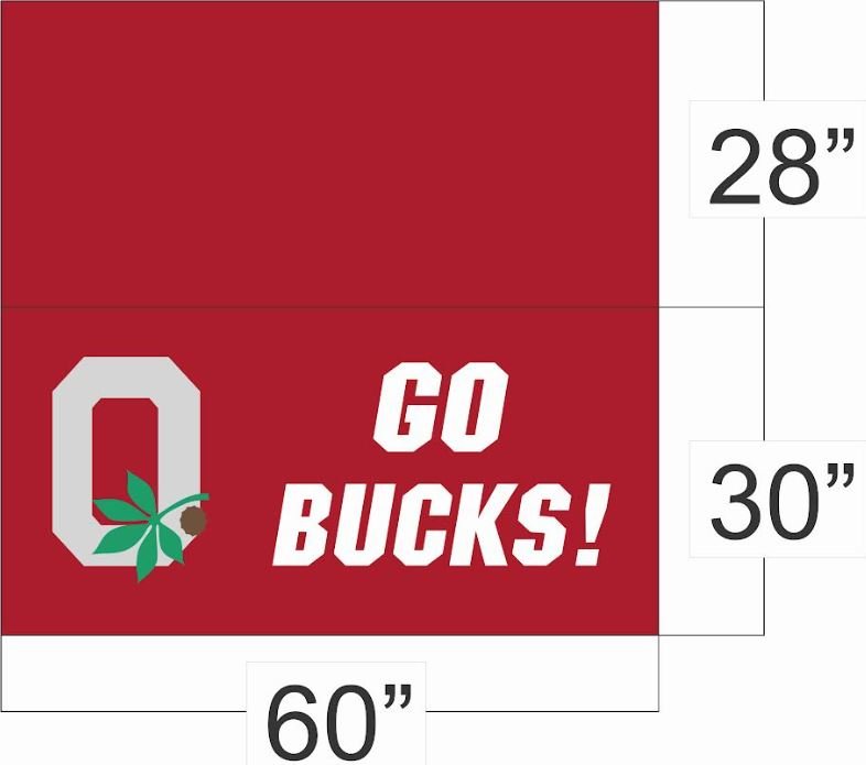 Go Bucks Nylon Table Cover - The Flag Lady