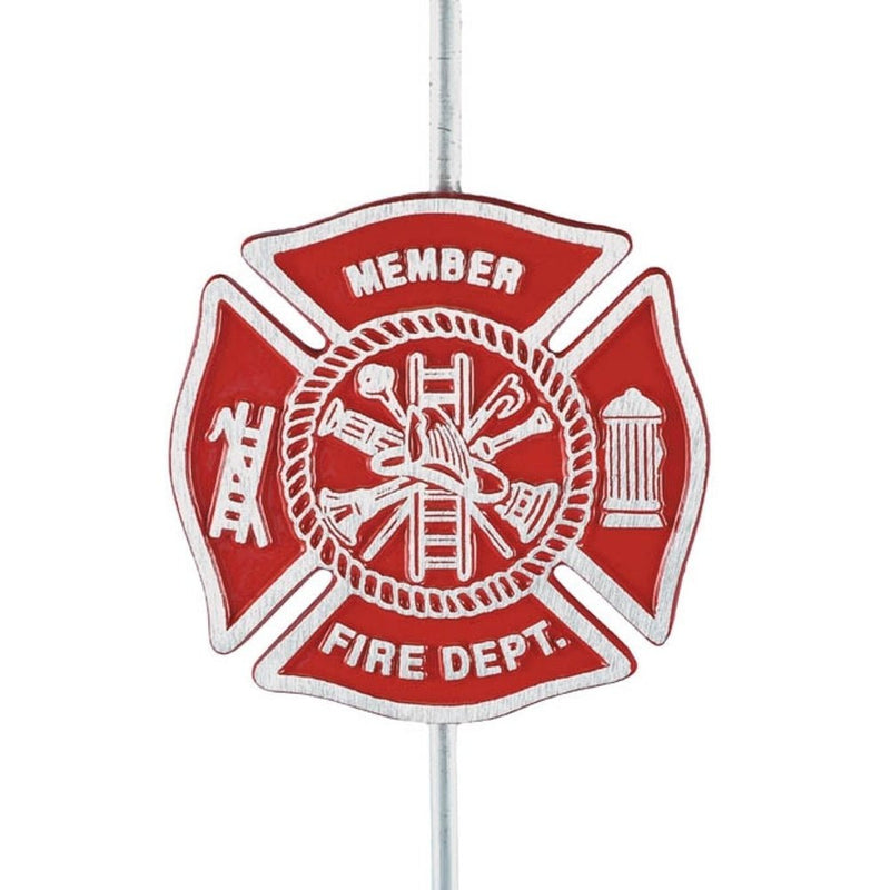 GRAVE MARKER - RED ALUM FIREMAN - The Flag Lady