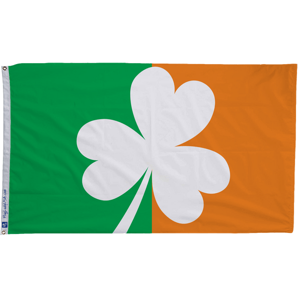 Green and Orange Shamrock Flag - The Flag Lady