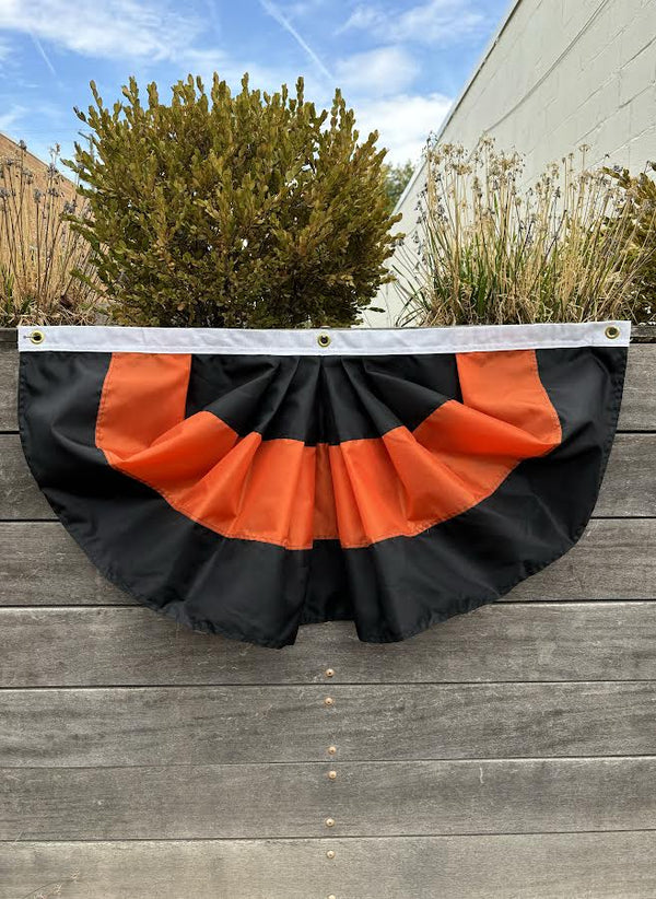 Halloween Bunting Orange/Black Stripe - The Flag Lady