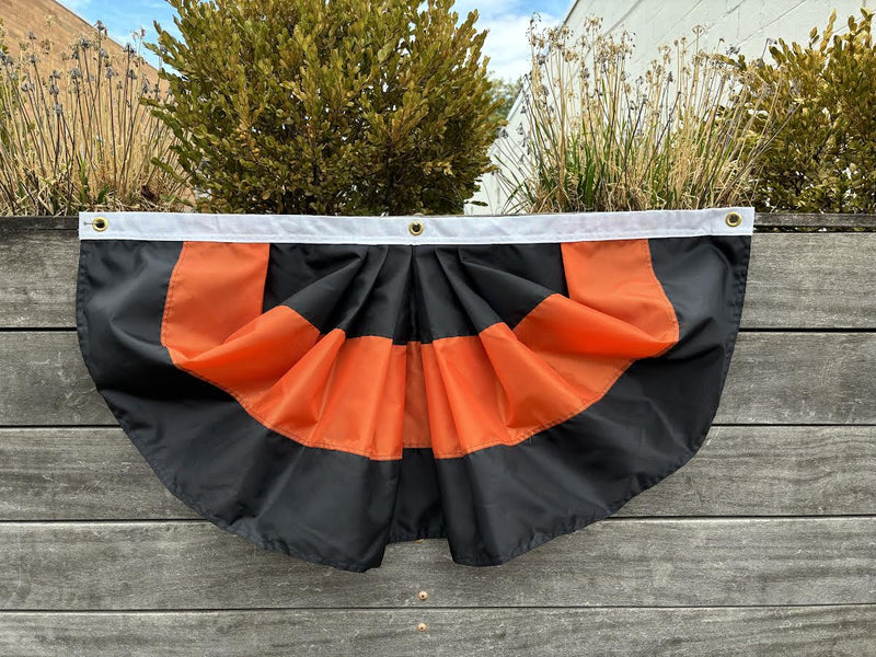 Halloween Bunting Orange/Black Stripe - The Flag Lady