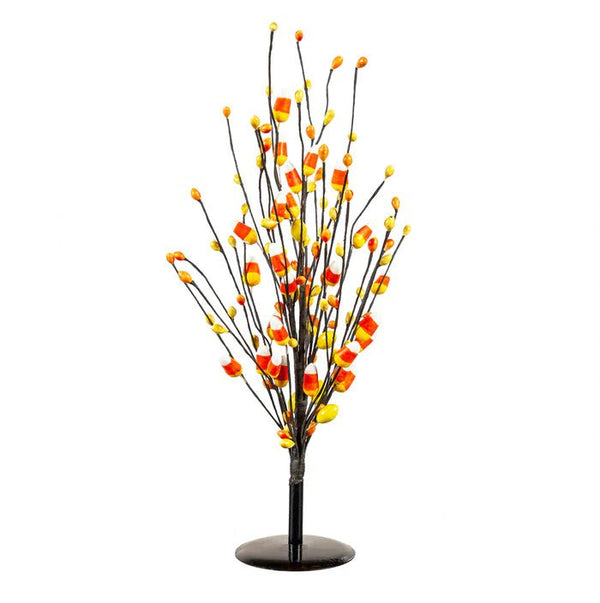 Halloween Candy Corn Artificial Stem Table Decor with Base - The Flag Lady