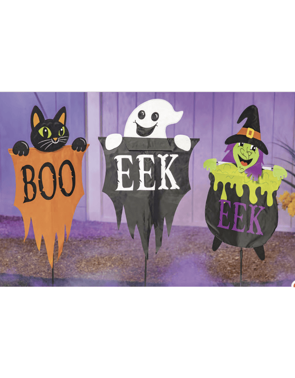 Halloween Fabric Stake - Witch - The Flag Lady