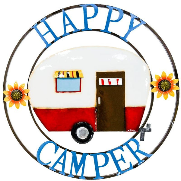 Happy Camper Metal Wall Decor - The Flag Lady