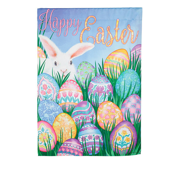 Happy Easter Multi Egg Suede Banner - The Flag Lady