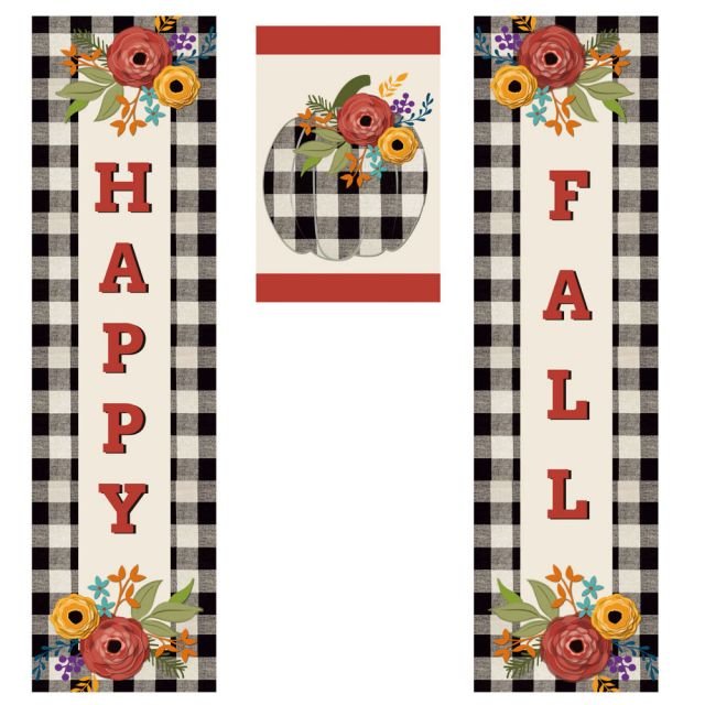 Happy Fall Door Banner Kit - The Flag Lady