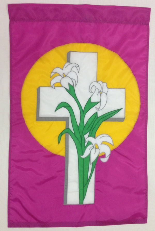 He is Risen Cross Banner Flag 28 x 40 inch Religious, Easter - The Flag Lady