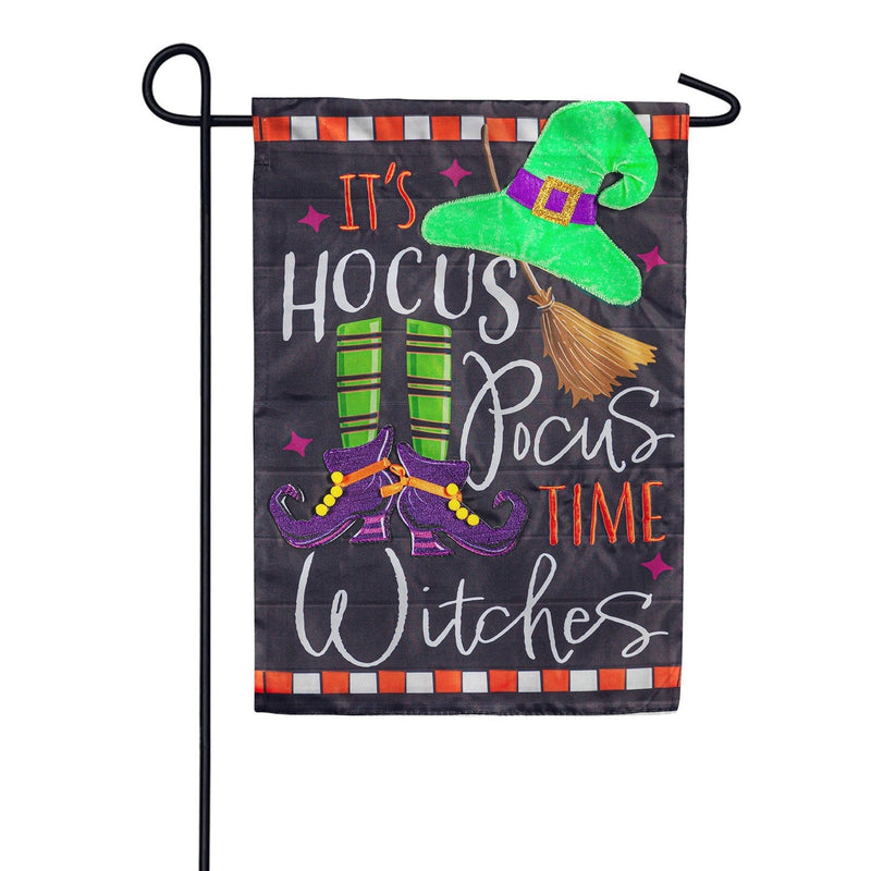 Hocus Pocus Time Applique Garden Flag - The Flag Lady