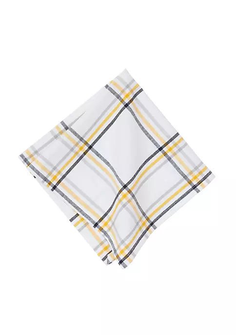 Honey Bee Plaid Napkins - The Flag Lady