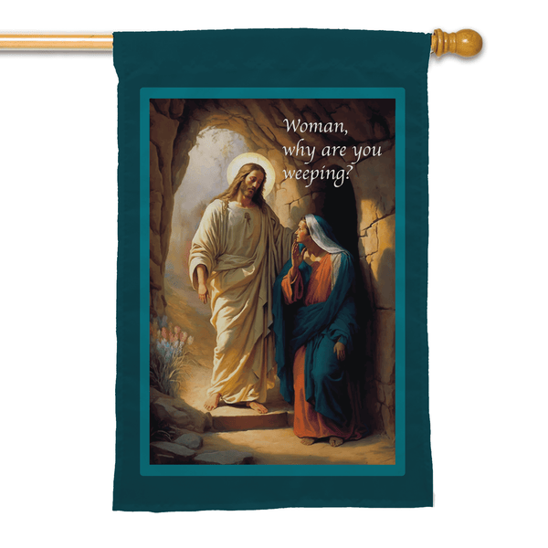 Jesus & Mary at the Tomb Banner - The Flag Lady