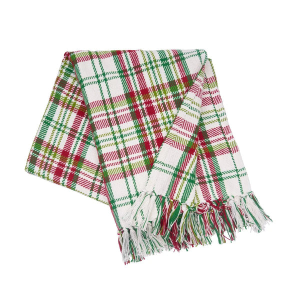 Joel Red and Green Plaid Christmas Throw - The Flag Lady