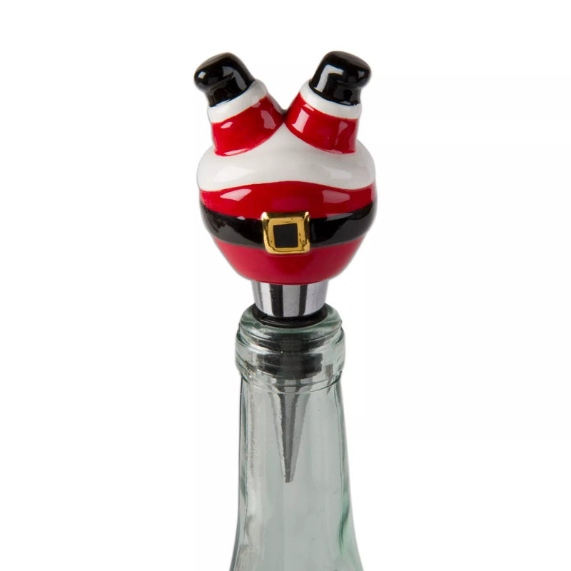 Jolly Santa Bottle Stopper - The Flag Lady