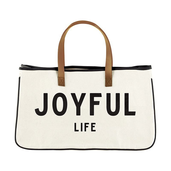 Large Canvas Tote - Joyful Life - The Flag Lady