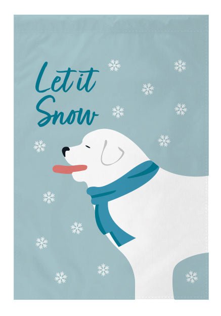 Let it Snow Dog Garden Flag - The Flag Lady