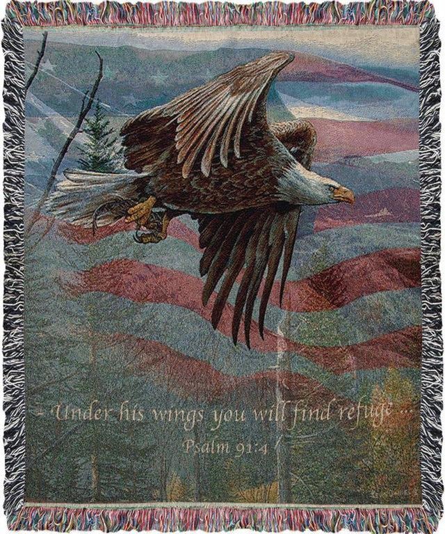 May Freedom Forever Fly Tapestry Throw Blanket - The Flag Lady