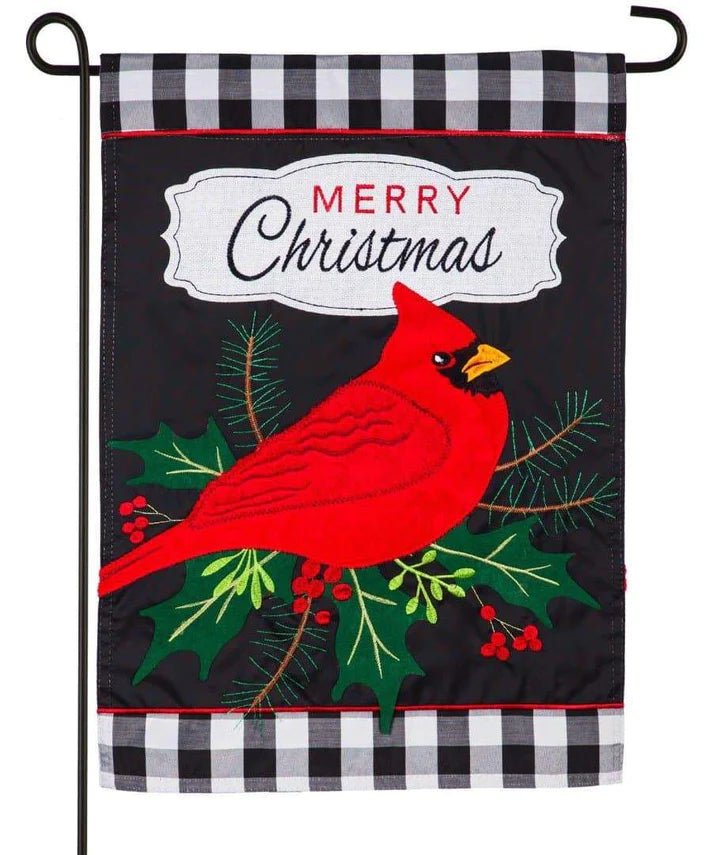 Merry Christmas Cardinal Garden Flag - The Flag Lady