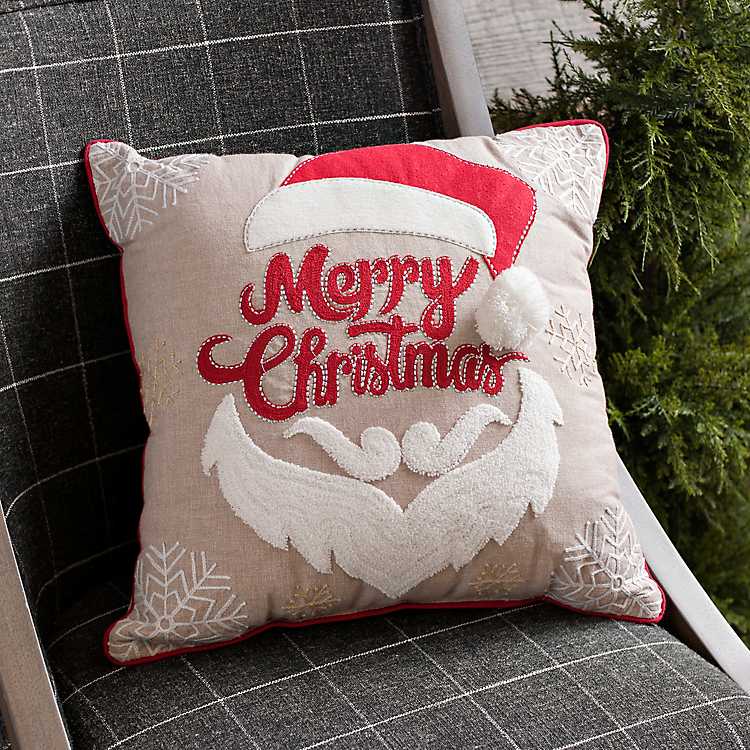 Merry Christmas Santa Pillow - The Flag Lady