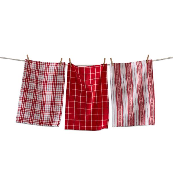 Merry Plaid Dish Towels (Set of3) - The Flag Lady