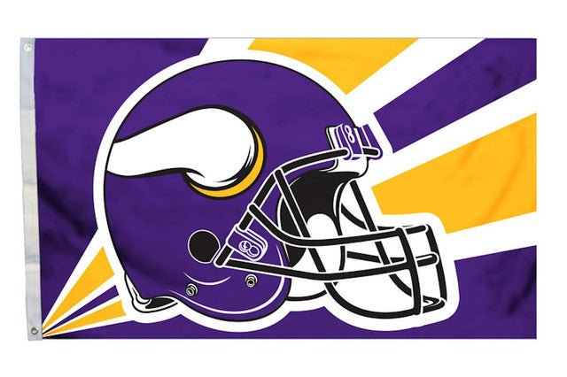 Minnesota Vikings Flag 3x5 Helmet Design - The Flag Lady